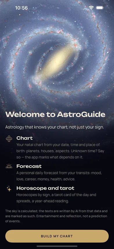Welcome ritual screen