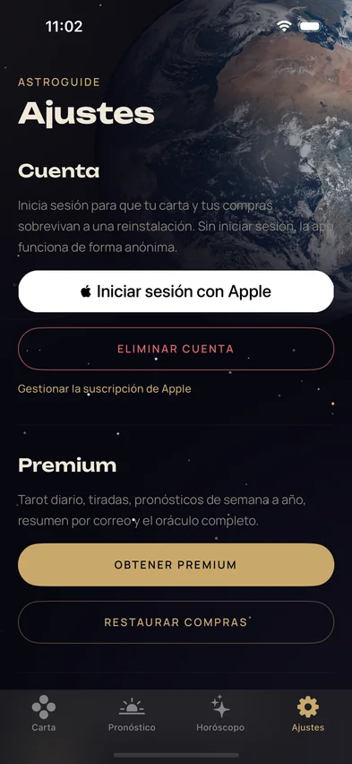 Perfil y ajustes